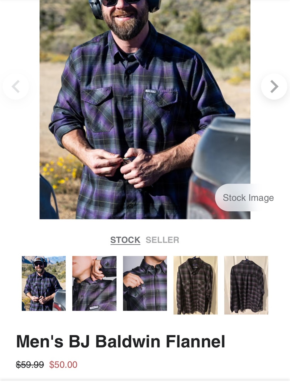 DIXXON- BJ Baldwin Men's Purple Plaid Flannel Shirt Jacket